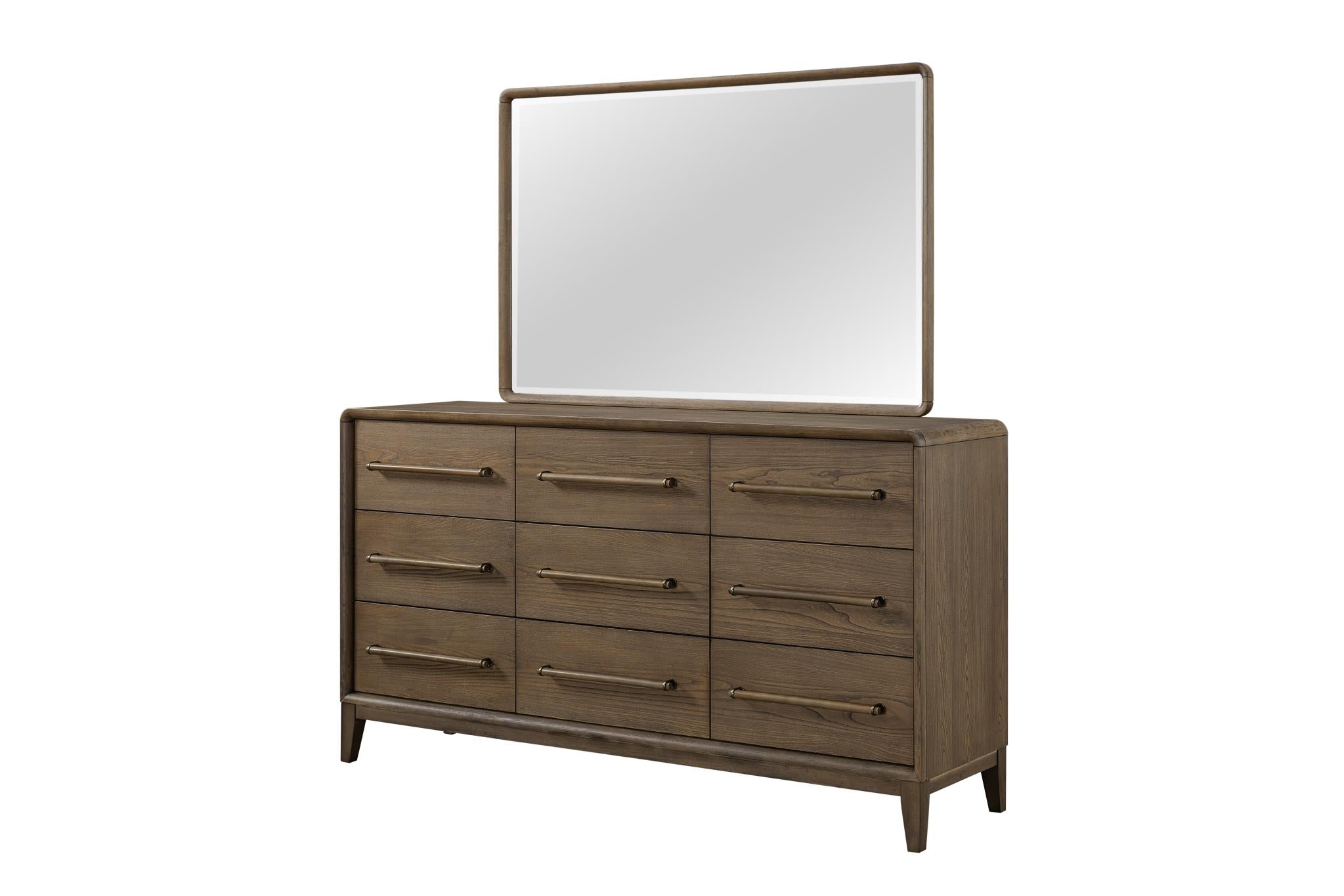 Elure Rectangle wood mirror - Latte