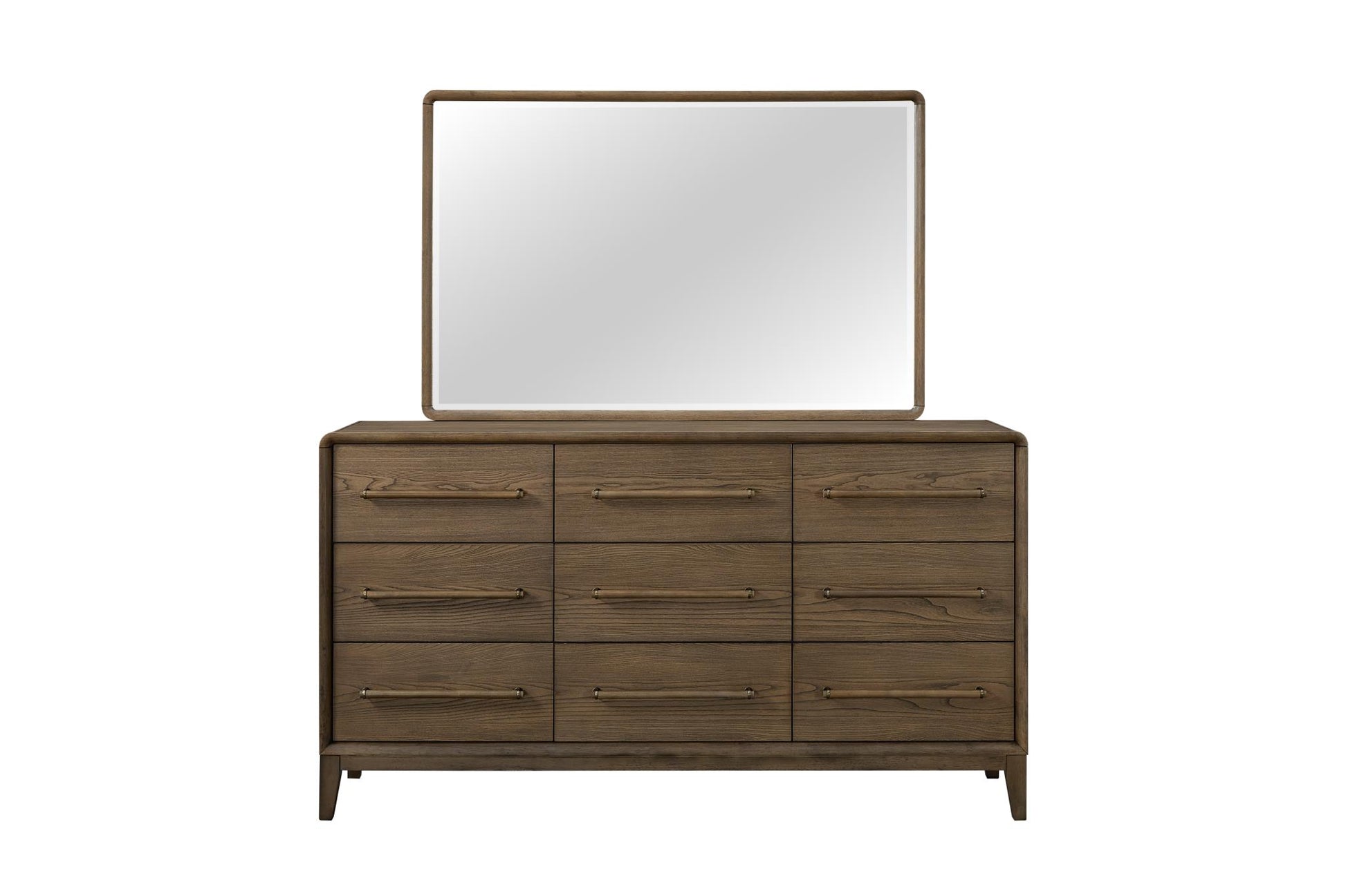Elure Rectangle wood mirror - Latte