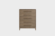 Elure 5-Drawer Chest with Bar Pulls - Latte