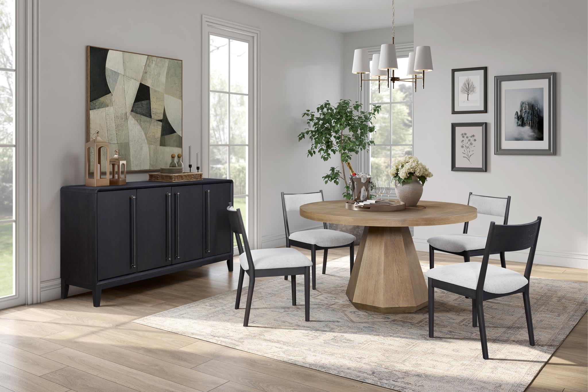 Elure Peppercorn Crescent Chair