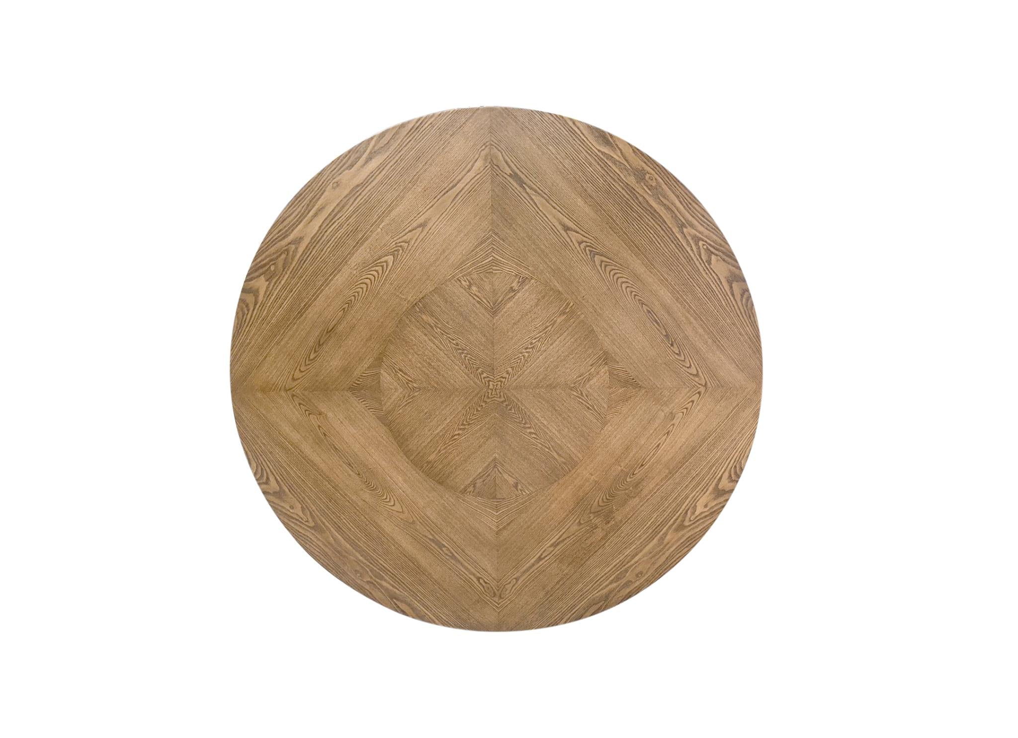 Elure Complete Dining Round Table (without Lazy Susan) - Latte