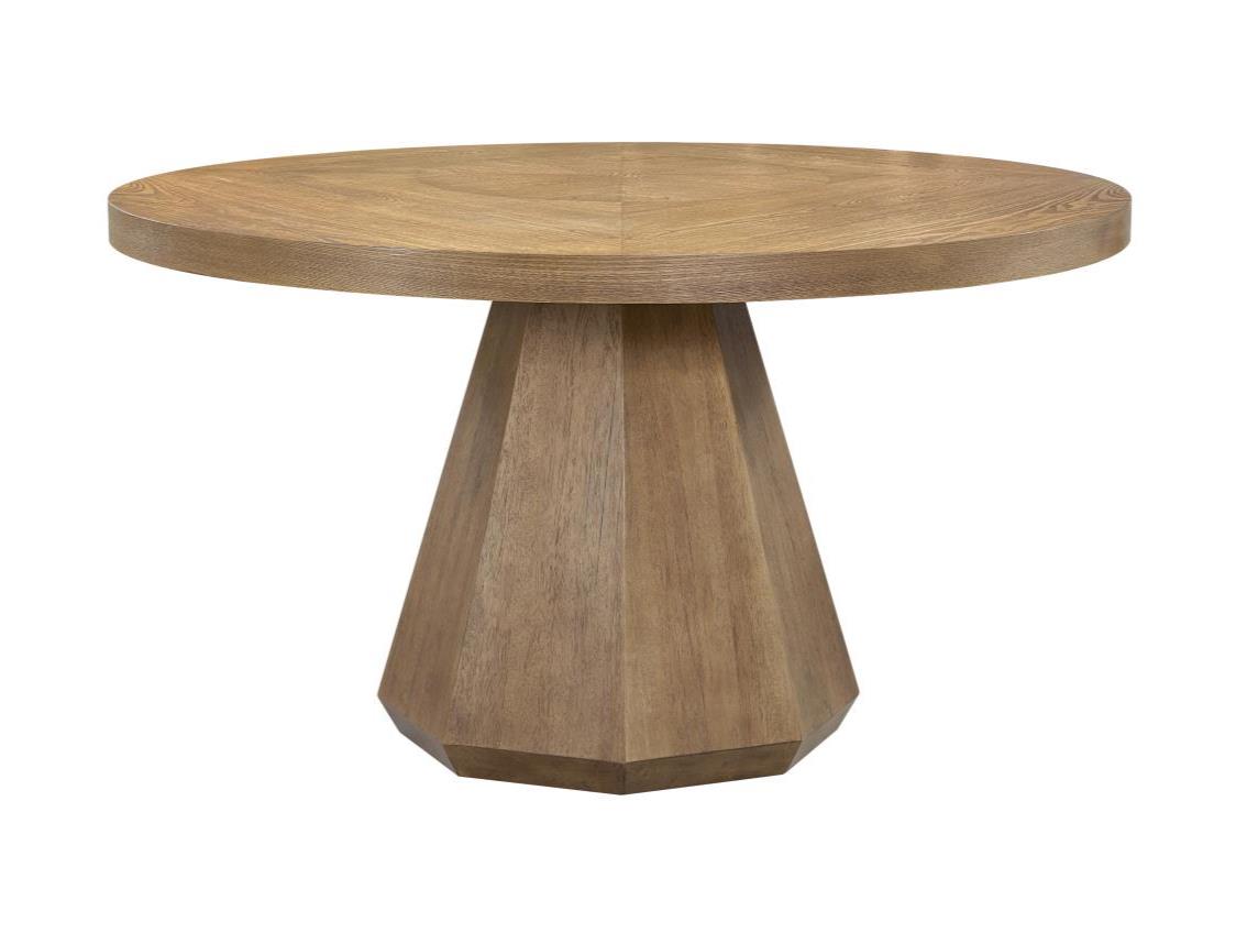 Elure Complete Dining Round Table (without Lazy Susan) - Latte