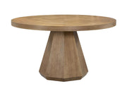 Elure Complete Dining Round Table (without Lazy Susan) - Latte