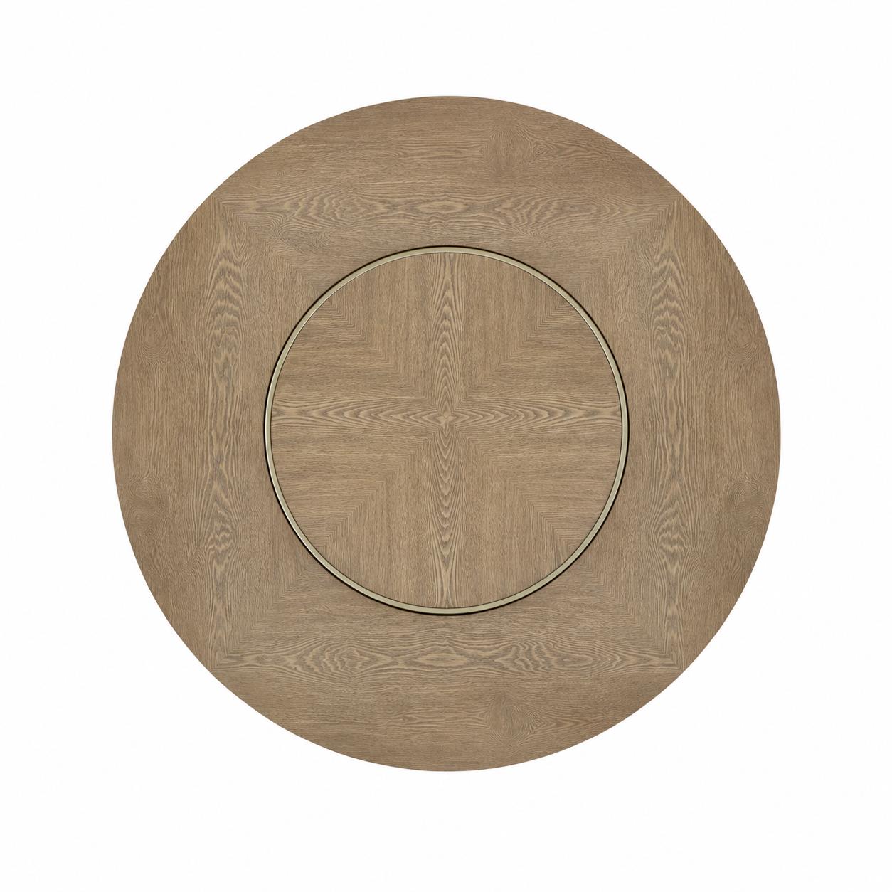 Elure Complete 48" Round Counter Table (w/ Lazy Susan) - Latte