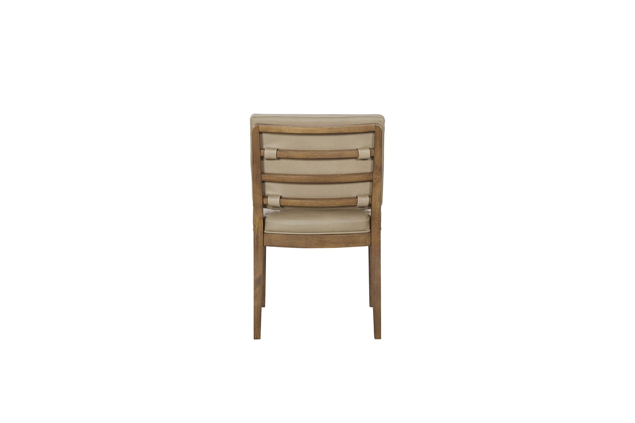 Elure Latte & Leather Soft Back Chair
