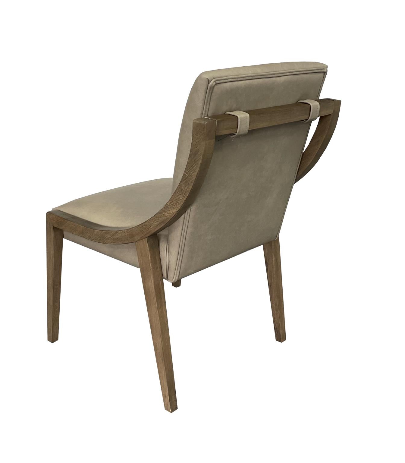 Elure Latte & Leather Sling Chair