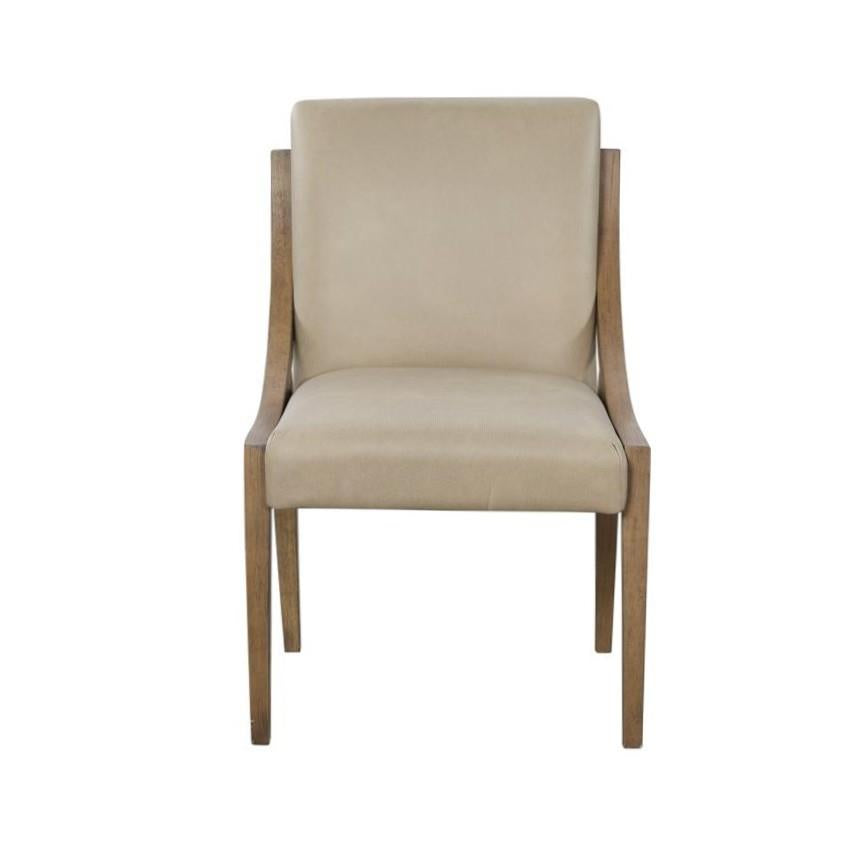 Elure Latte & Leather Sling Chair