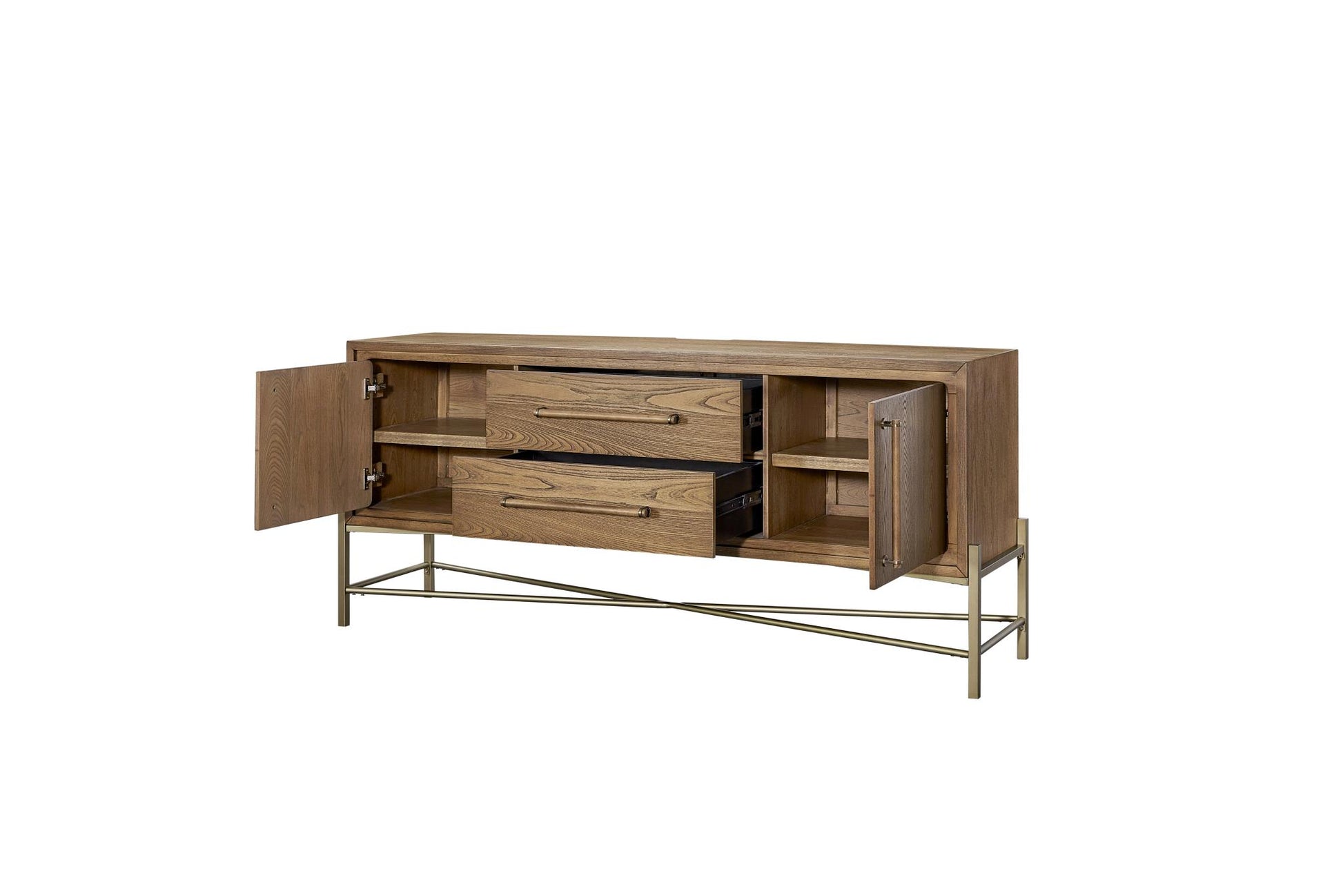 Elure Metal Base Latte Sideboard - Latte