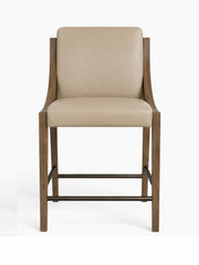 Elure Latte & Leather Sling Counter Stool