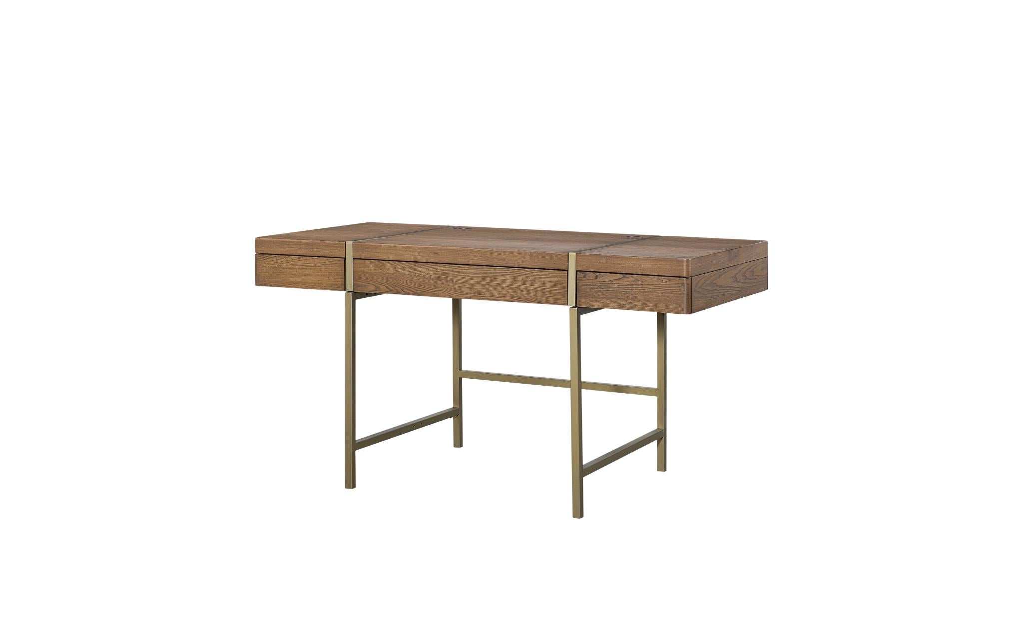 Elure Writing Desk- with USB - Latte