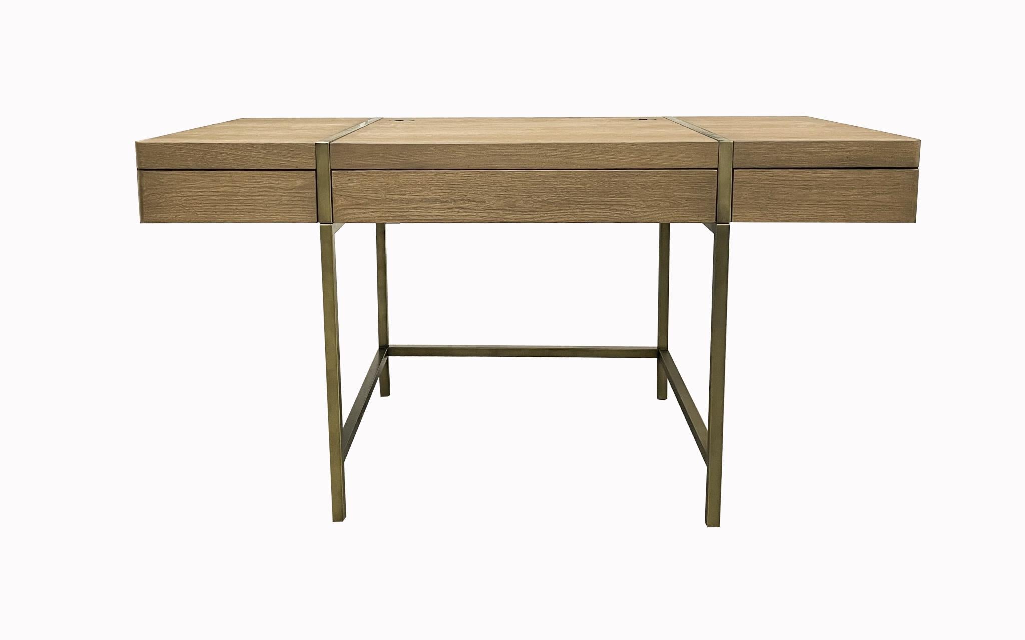 Elure Writing Desk- with USB - Latte