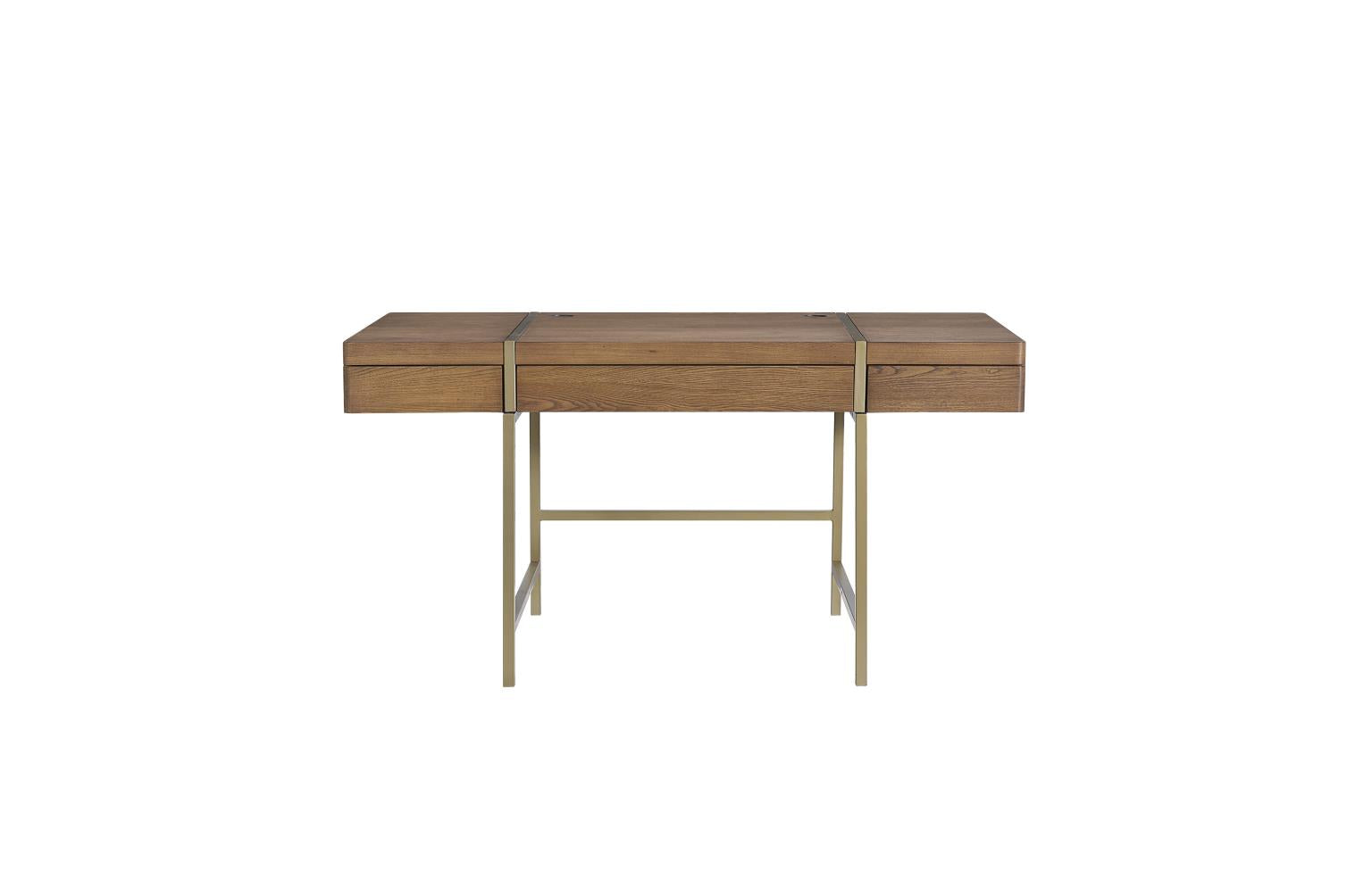 Elure Writing Desk- with USB - Latte