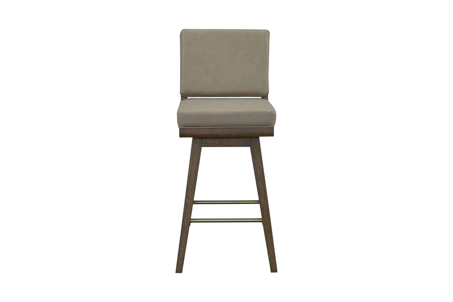 Elure Latte Swivel Bar Stool - Leather