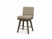 Elure Latte Swivel Counter Stool - Leather