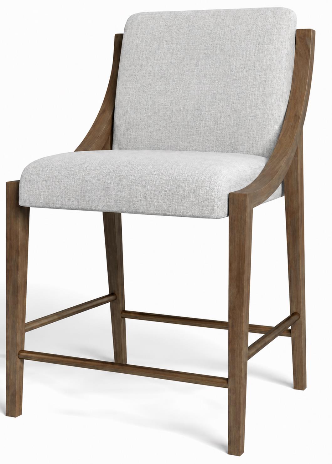 Elure Latte & Fabric Sling Counter Stool