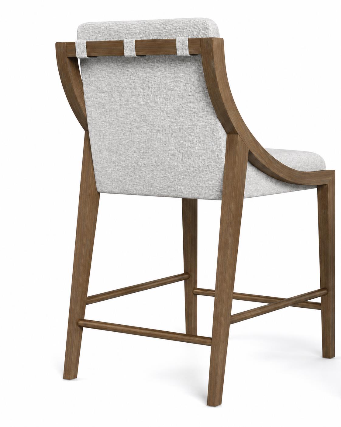 Elure Latte & Fabric Sling Counter Stool