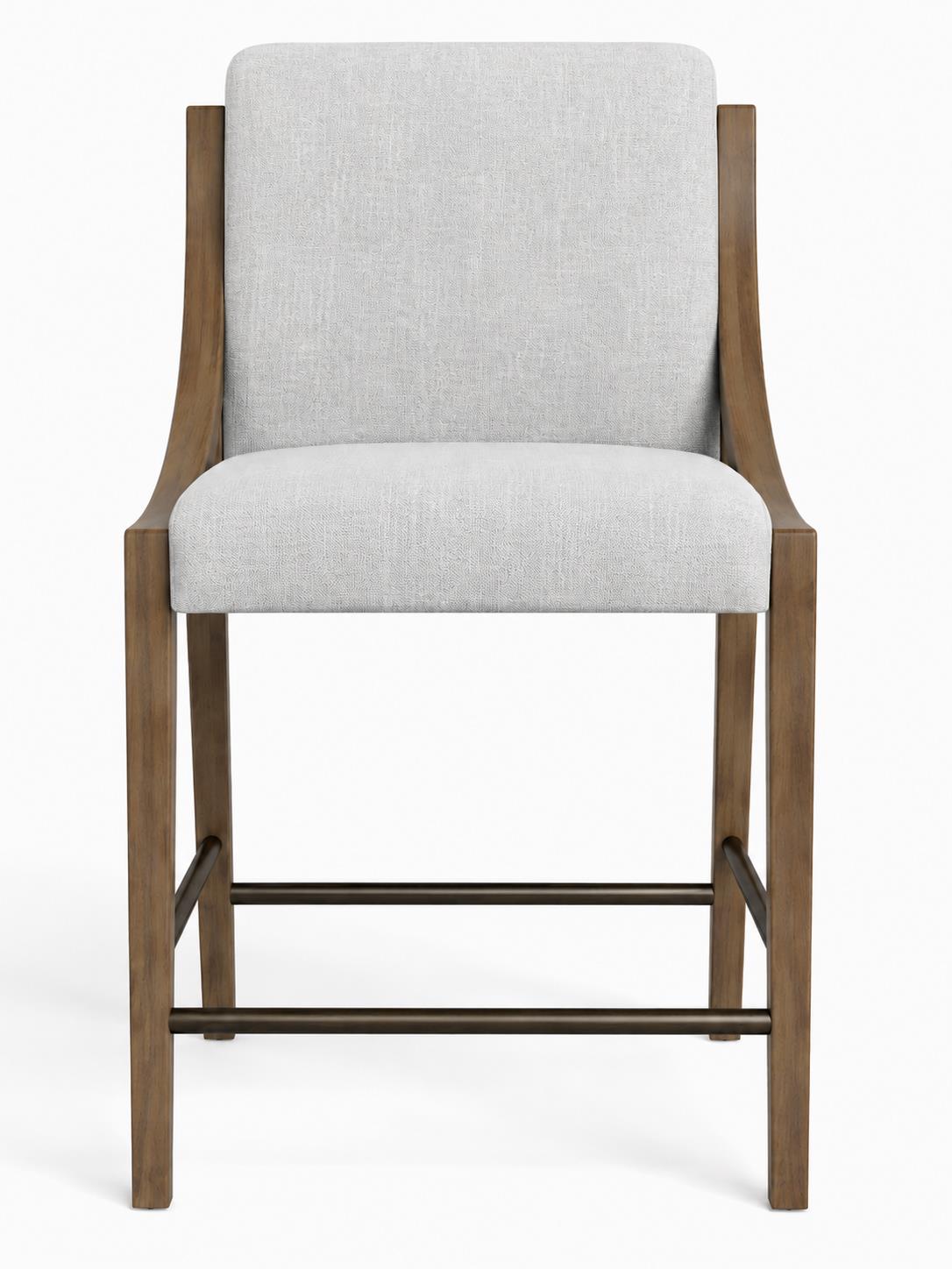 Elure Latte & Fabric Sling Counter Stool