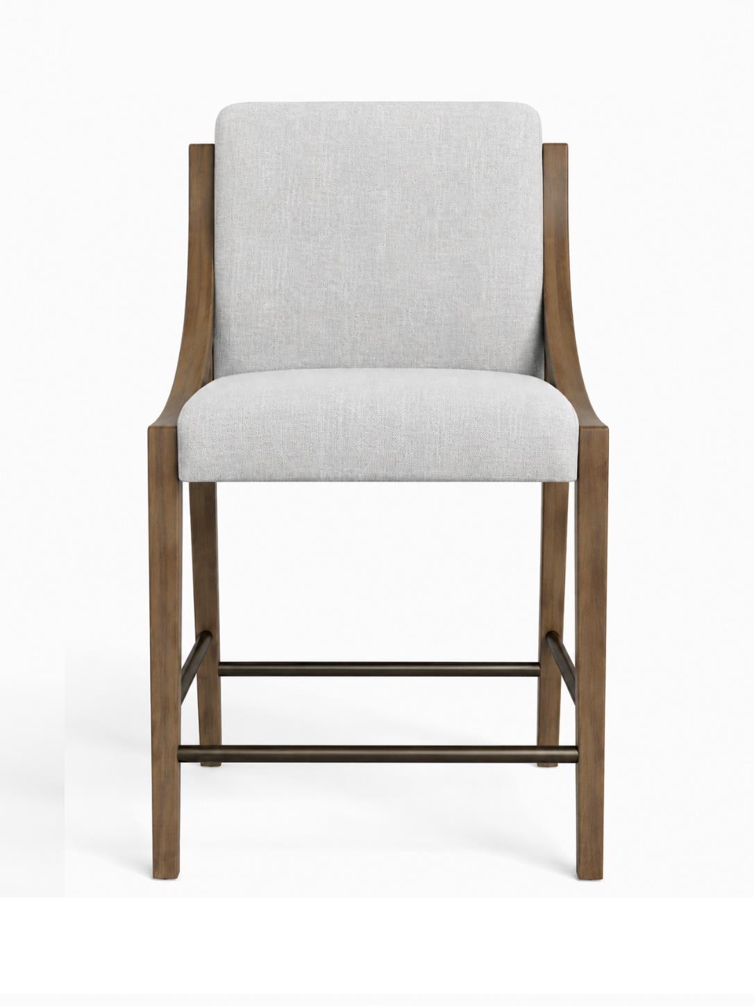 Elure Latte & Fabric Sling Counter Stool
