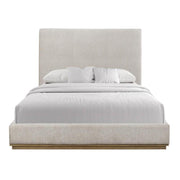 Elure Complete Queen Platform Style Bed - Latte