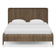 Elure Complete Queen Waterfall Panel Bed - Latte