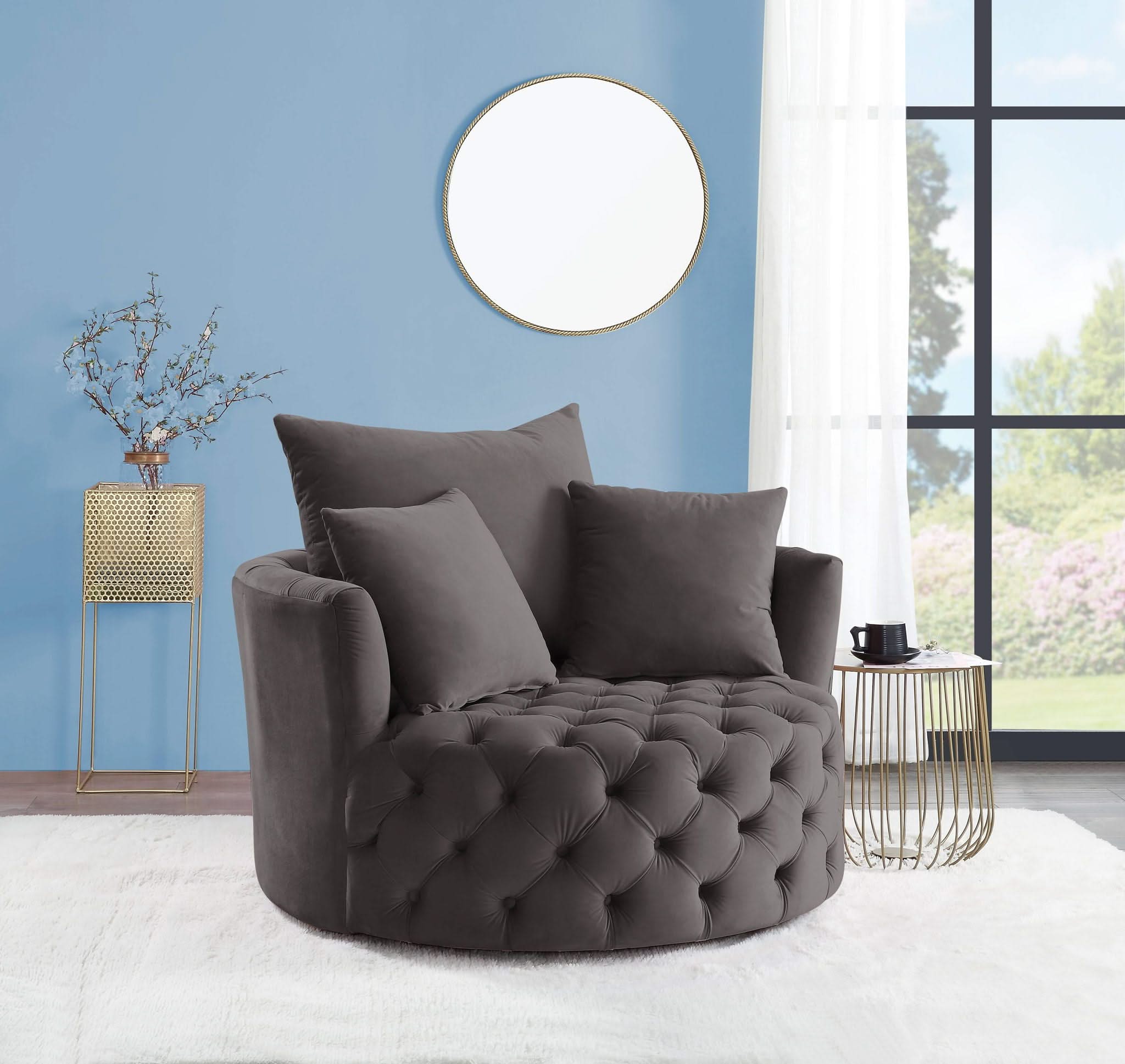Zunyas - Accent Chair With Swivel
