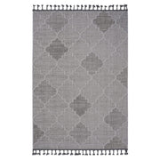 Guros - 6' X 9' Trellis Indoor / Outdoor Area Rug - White / Gray