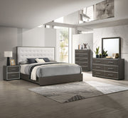 Sharpe - Queen 5 Piece Bedroom Set - Dark Gray