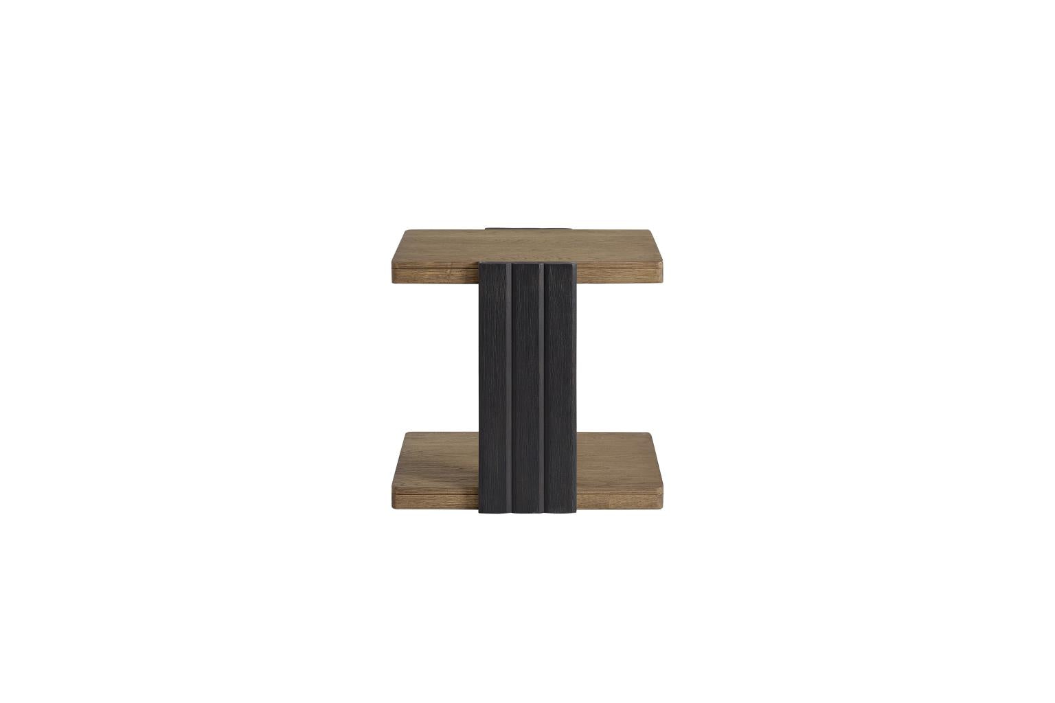 Elure Channel Chairside Table - Peppercorn