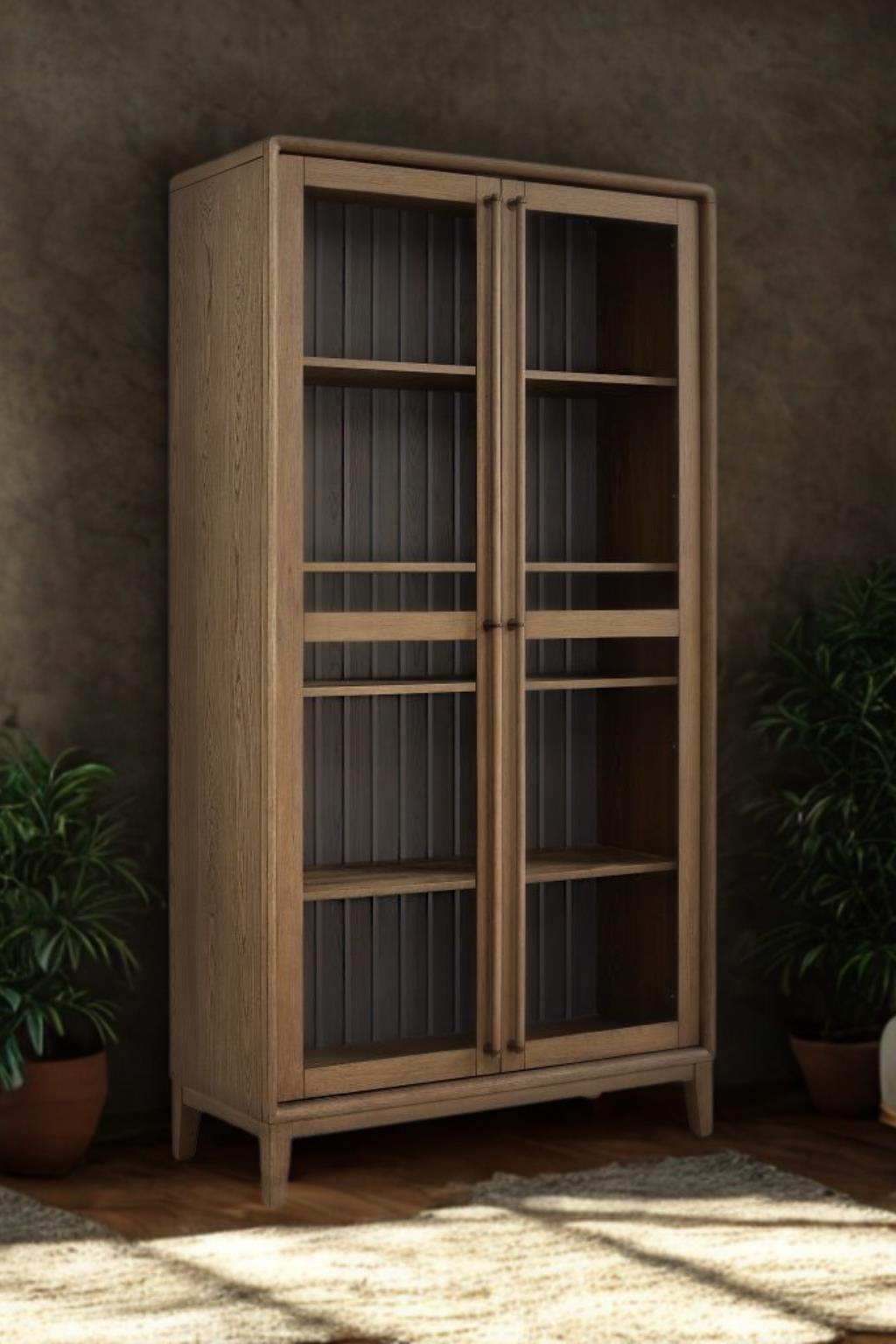 Elure Latte & Peppercorn Display Cabinet