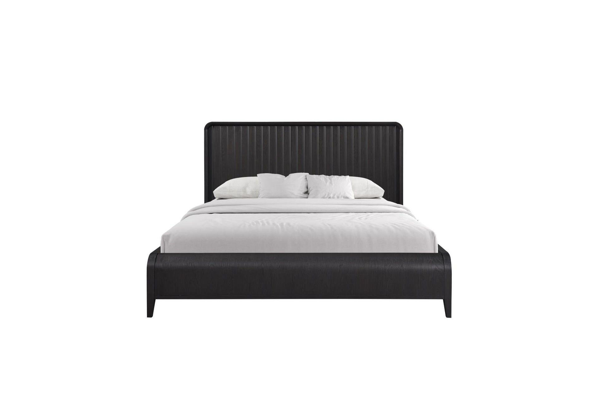 Elure Complete King Waterfall Panel Bed - Peppercorn
