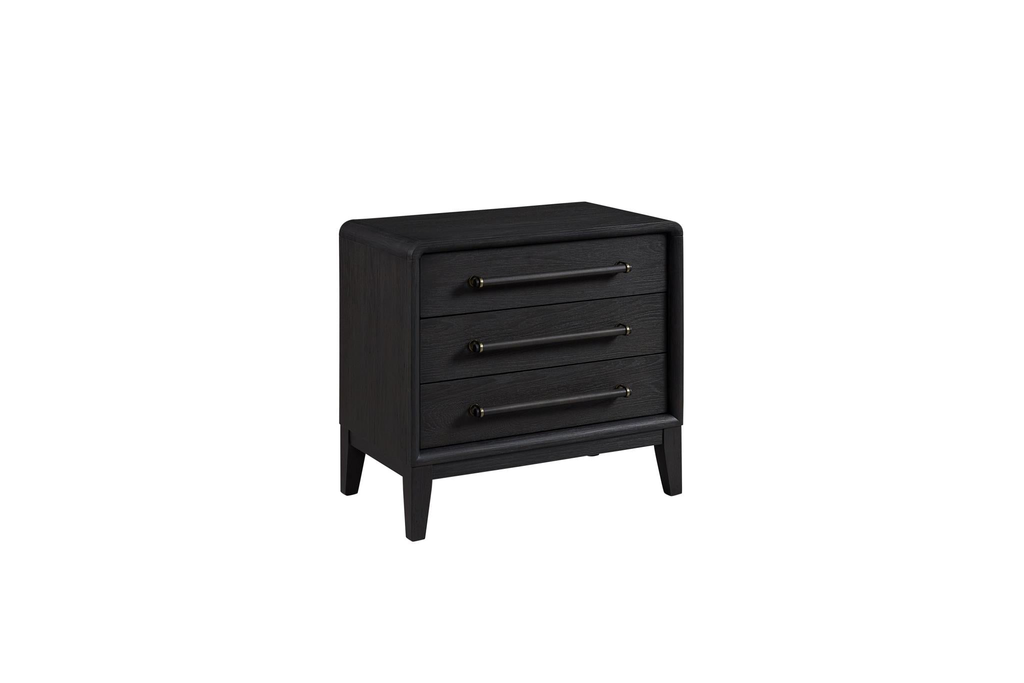 Elure 3-Drawer Nightstand included USB - Peppercorn