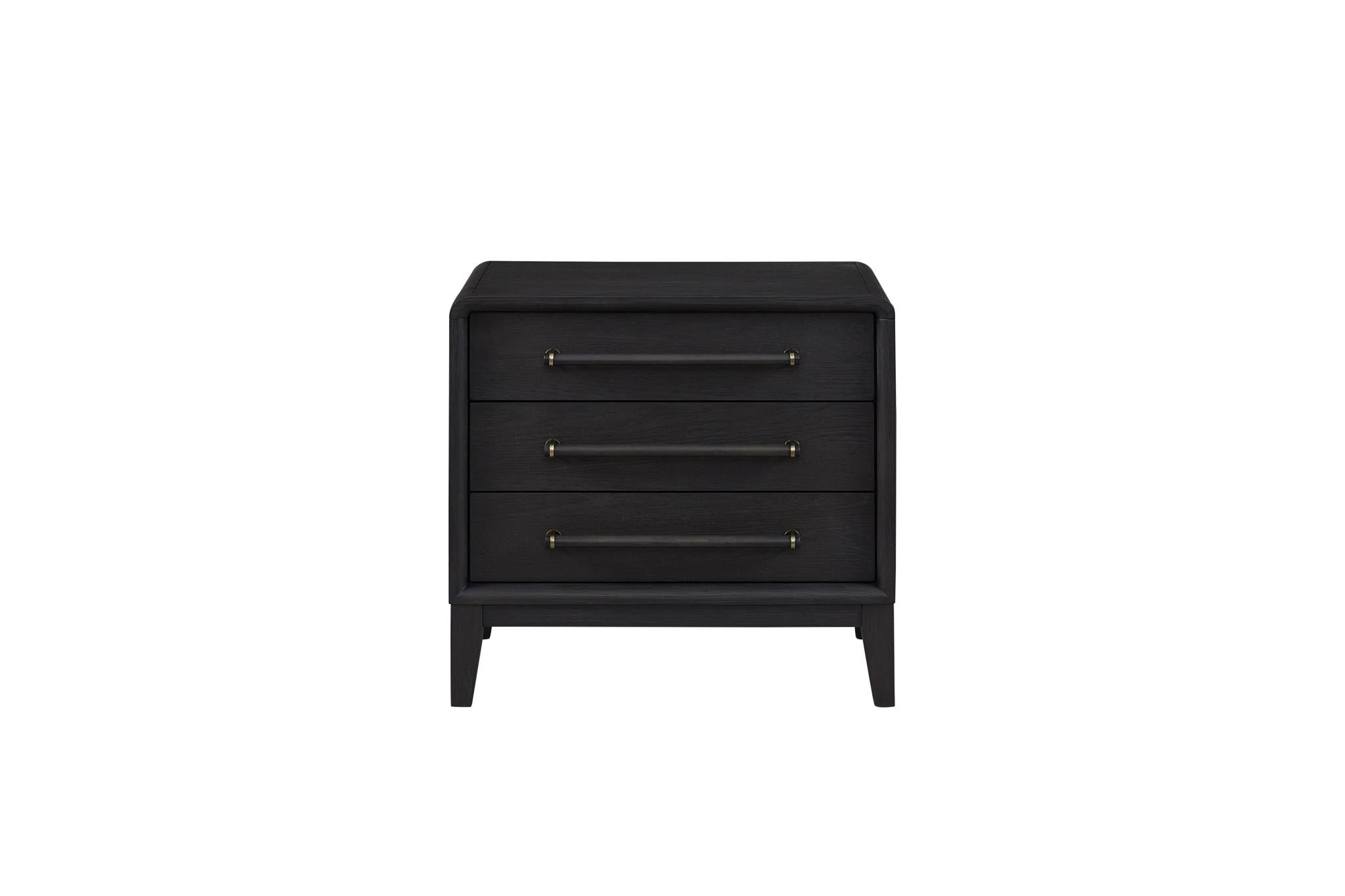 Elure 3-Drawer Nightstand included USB - Peppercorn