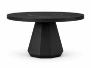 Elure Complete Round Dining Table (with Lazy Susan) - Peppercorn