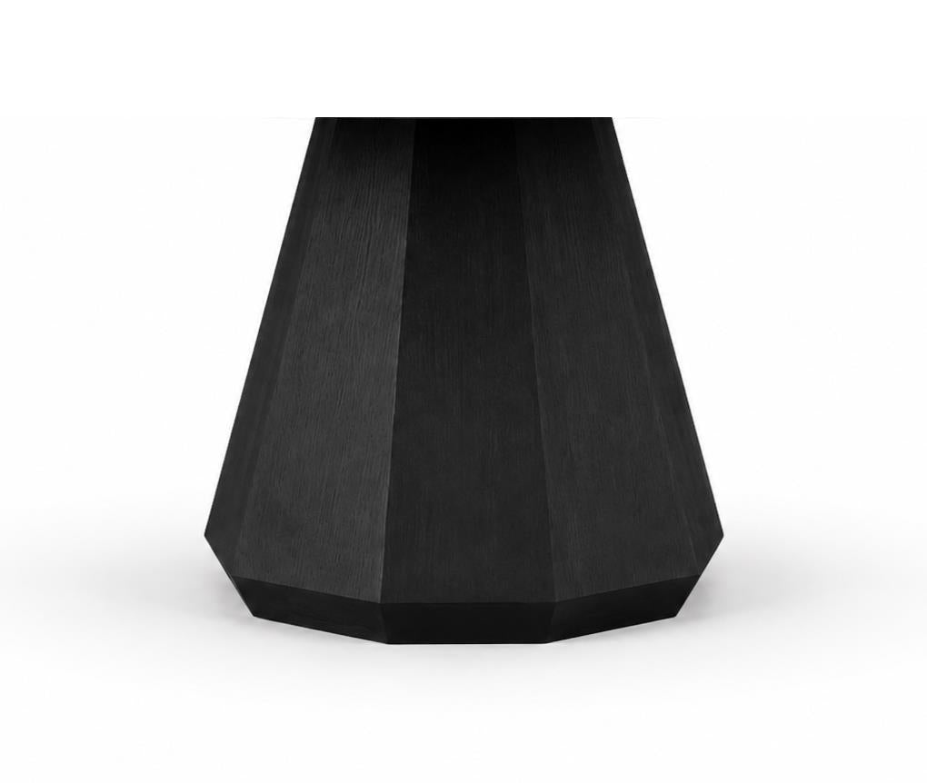 Elure Round Dining Table Base - Peppercorn