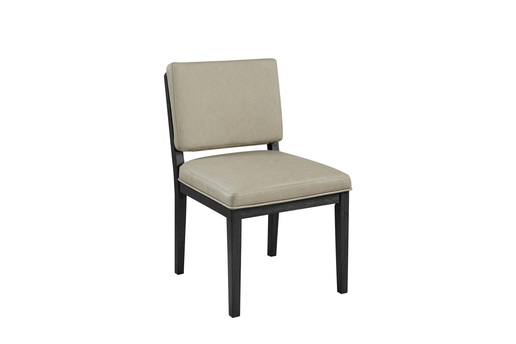 Elure Peppercorn & Leather Soft Back Chair