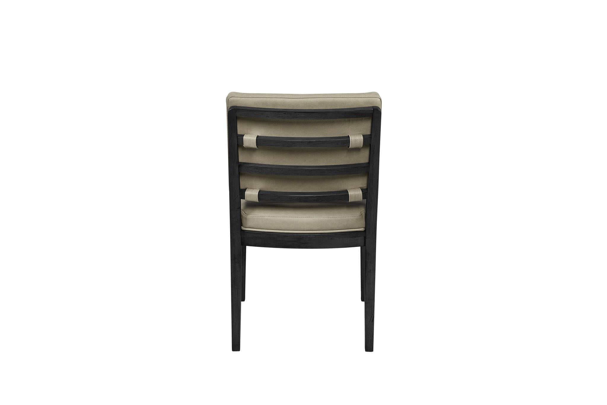 Elure Peppercorn & Leather Soft Back Chair