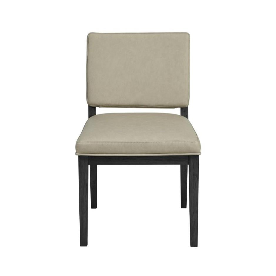 Elure Peppercorn & Leather Soft Back Chair