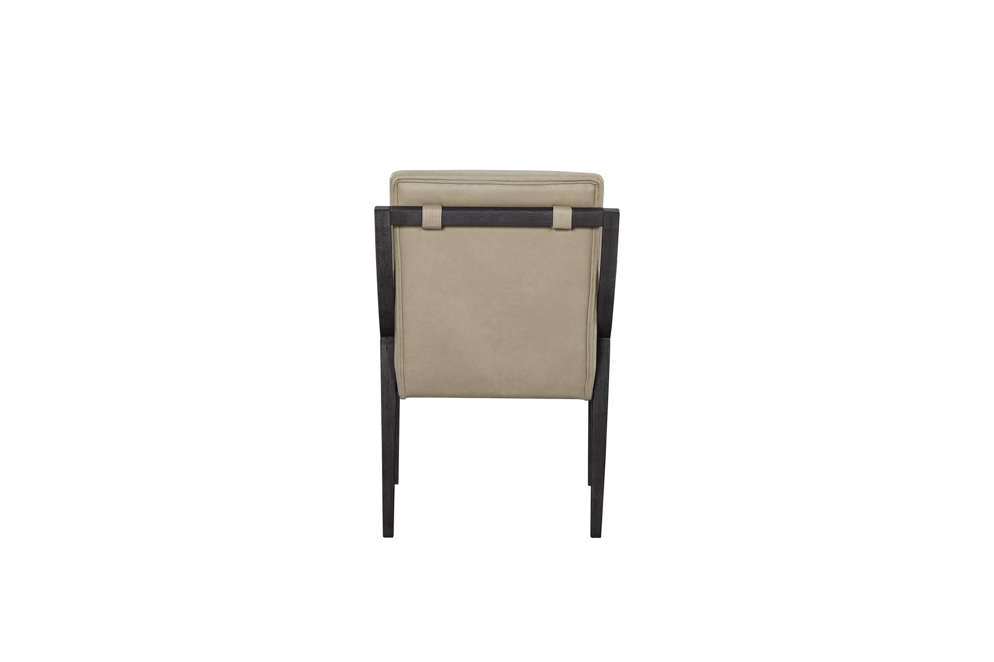 Elure Peppercorn & Leather Sling Chair