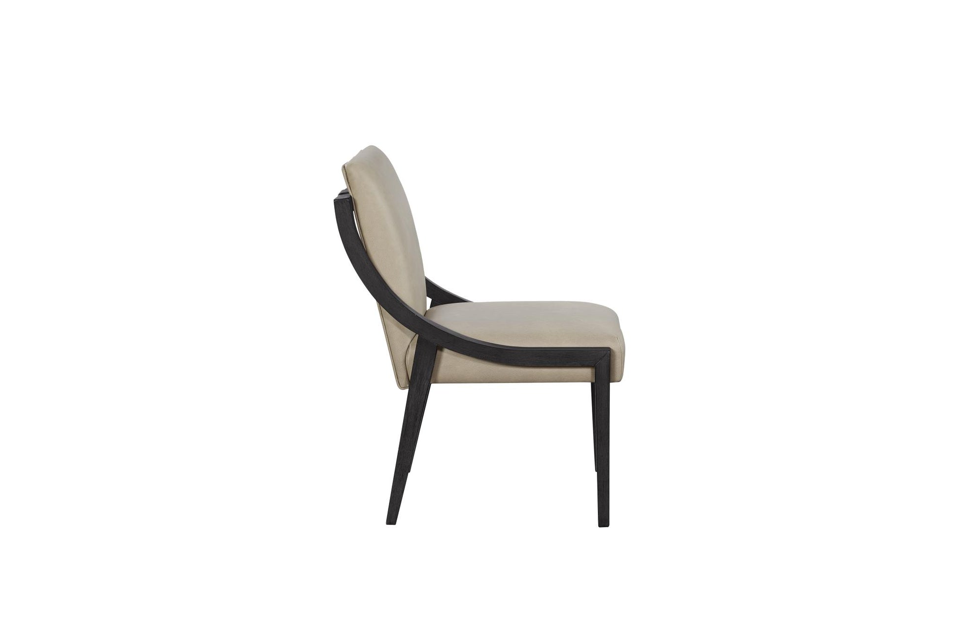 Elure Peppercorn & Leather Sling Chair