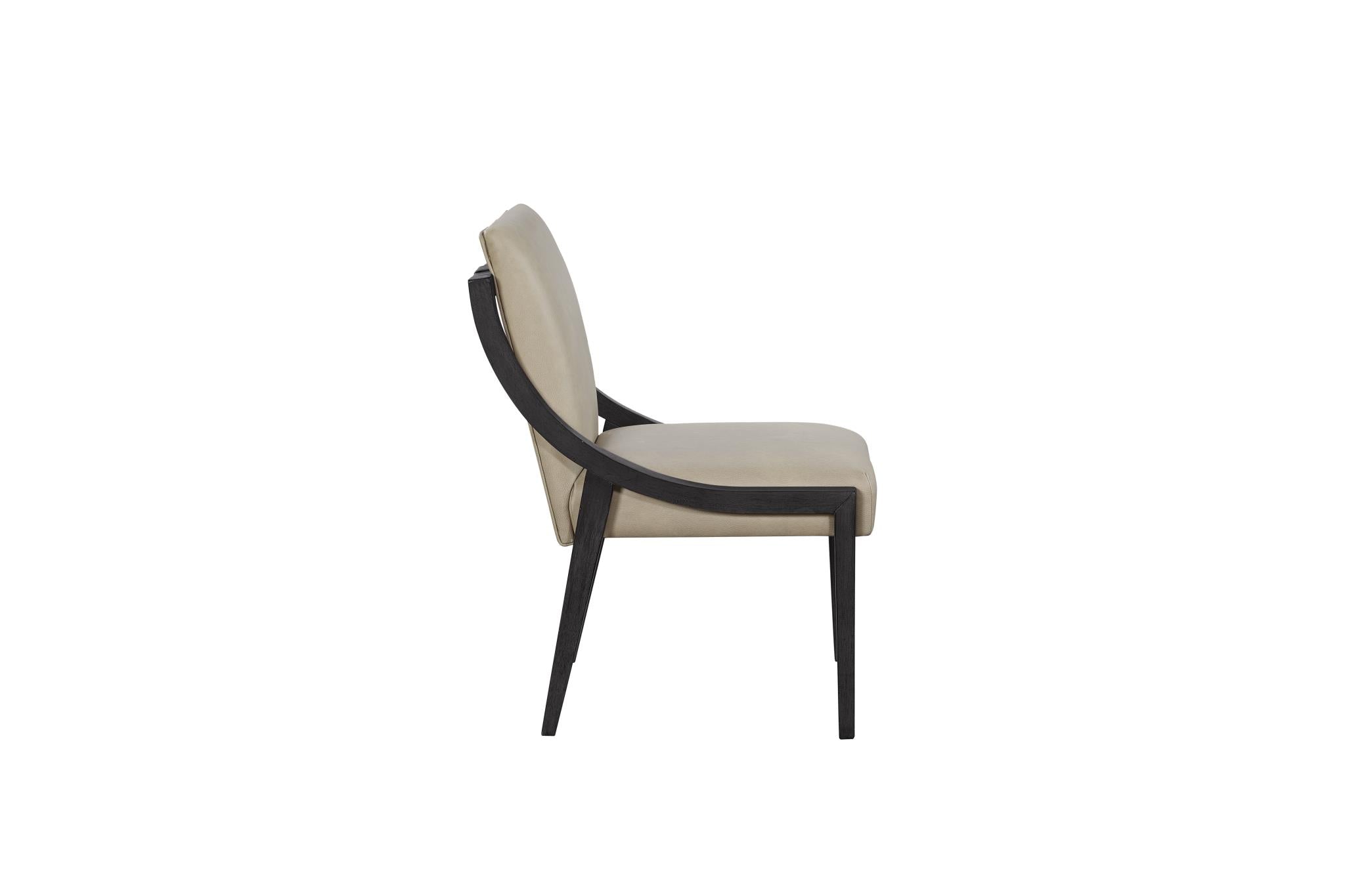 Elure Peppercorn & Leather Sling Chair