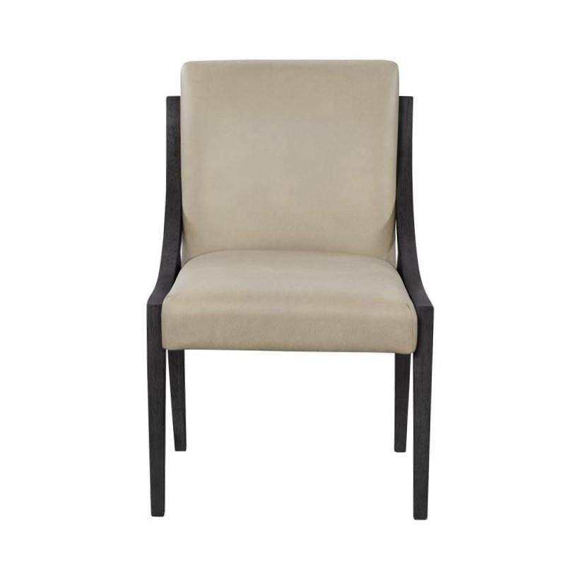 Elure Peppercorn & Leather Sling Chair