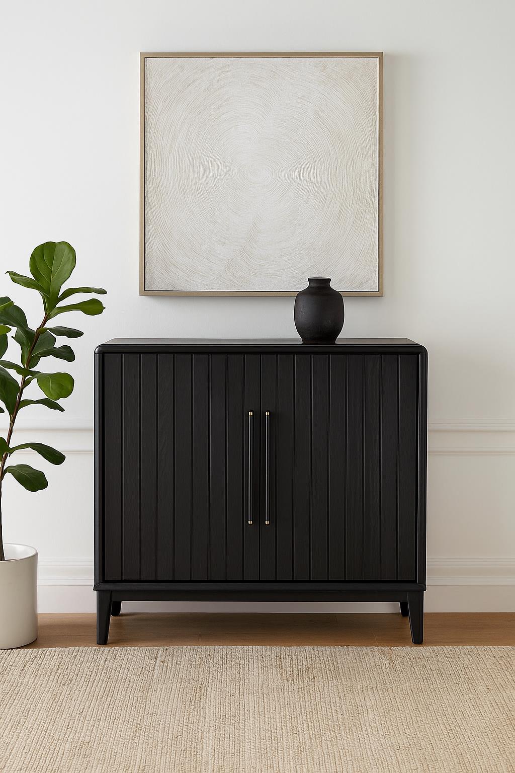 Elure Bar Cabinet - Peppercorn