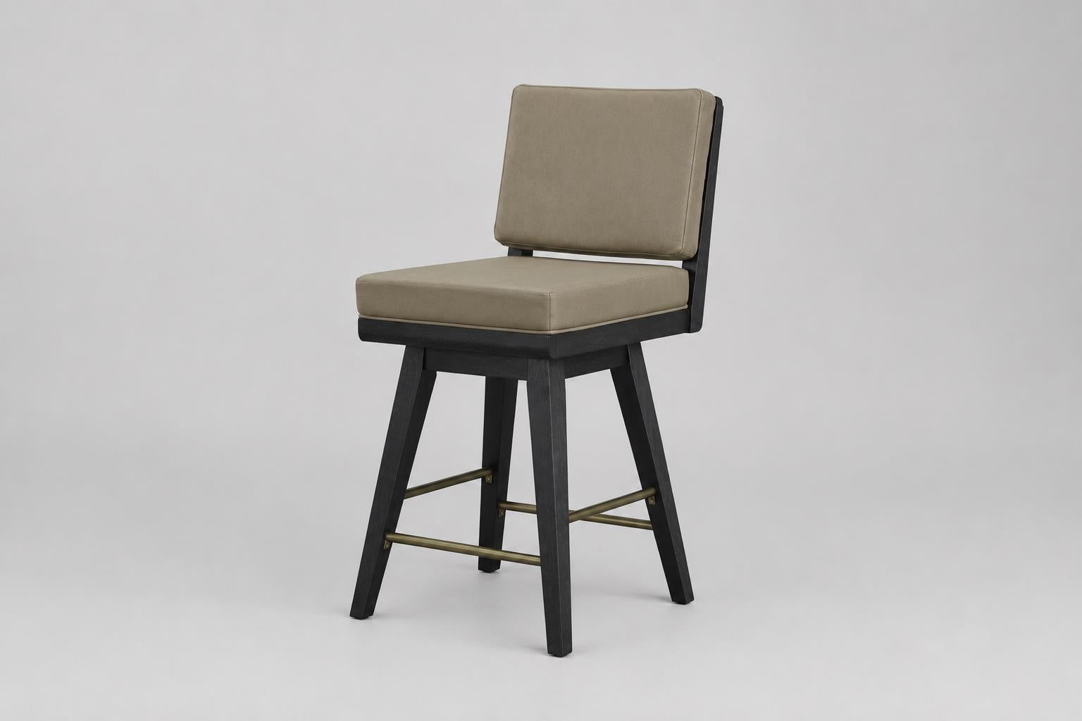 Elure Peppercorn Swivel Counter Stool - Leather