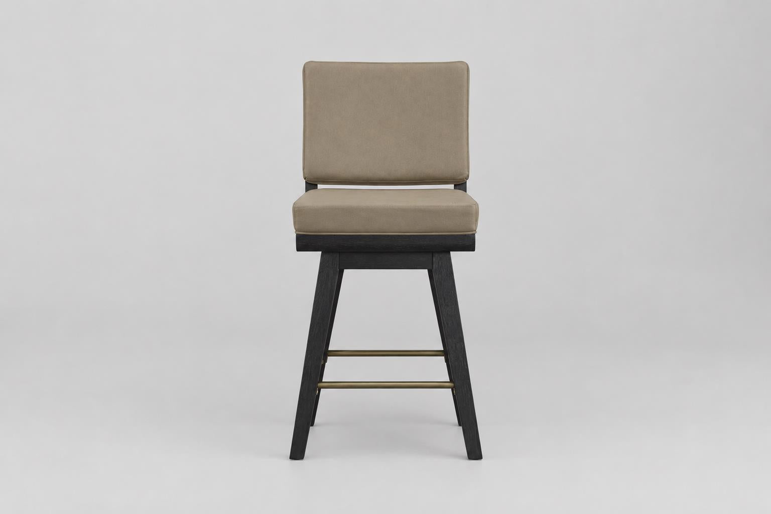 Elure Peppercorn Swivel Counter Stool - Leather