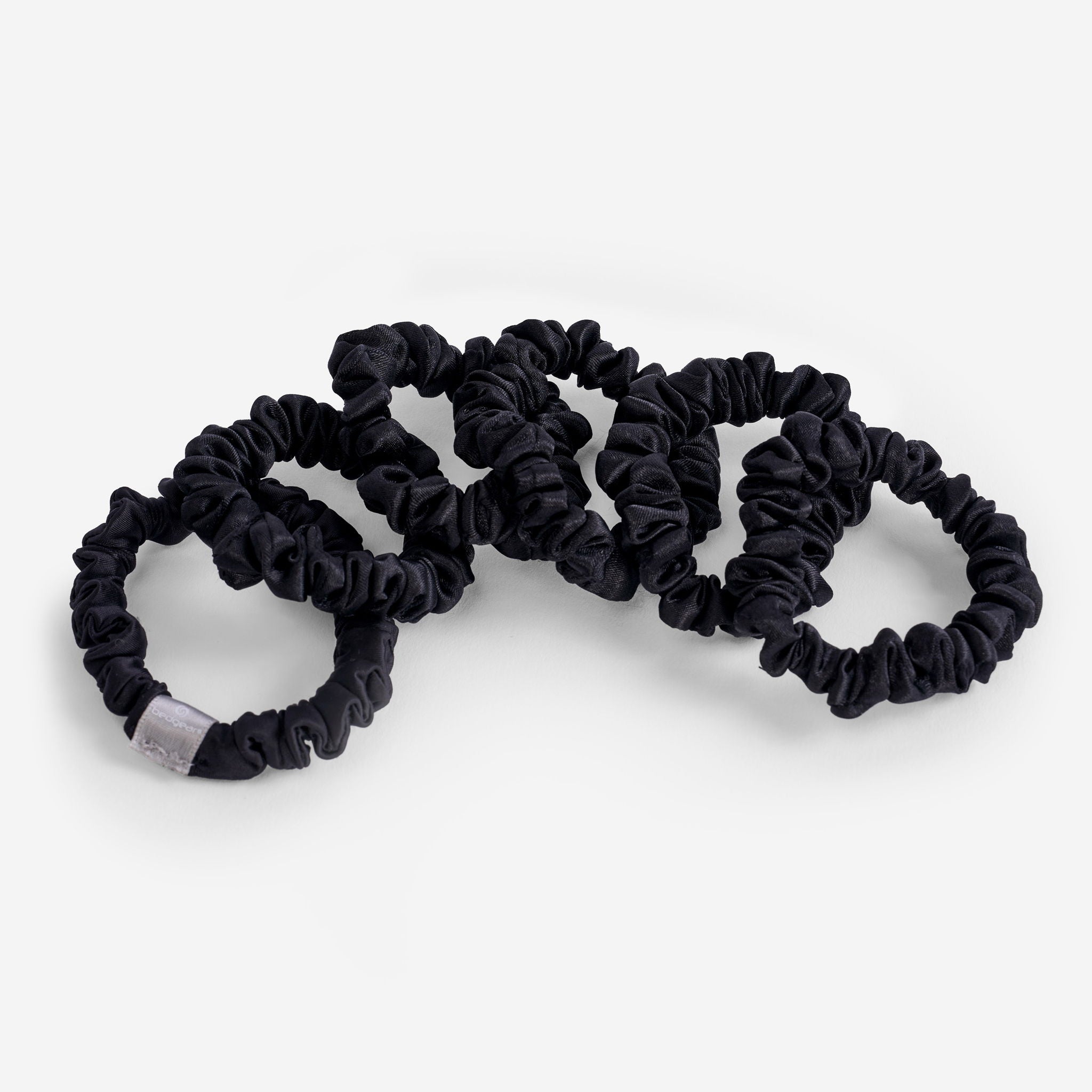 Hyper-Silk - Skinny Performance Scrunchies (Set of 6) - Black
