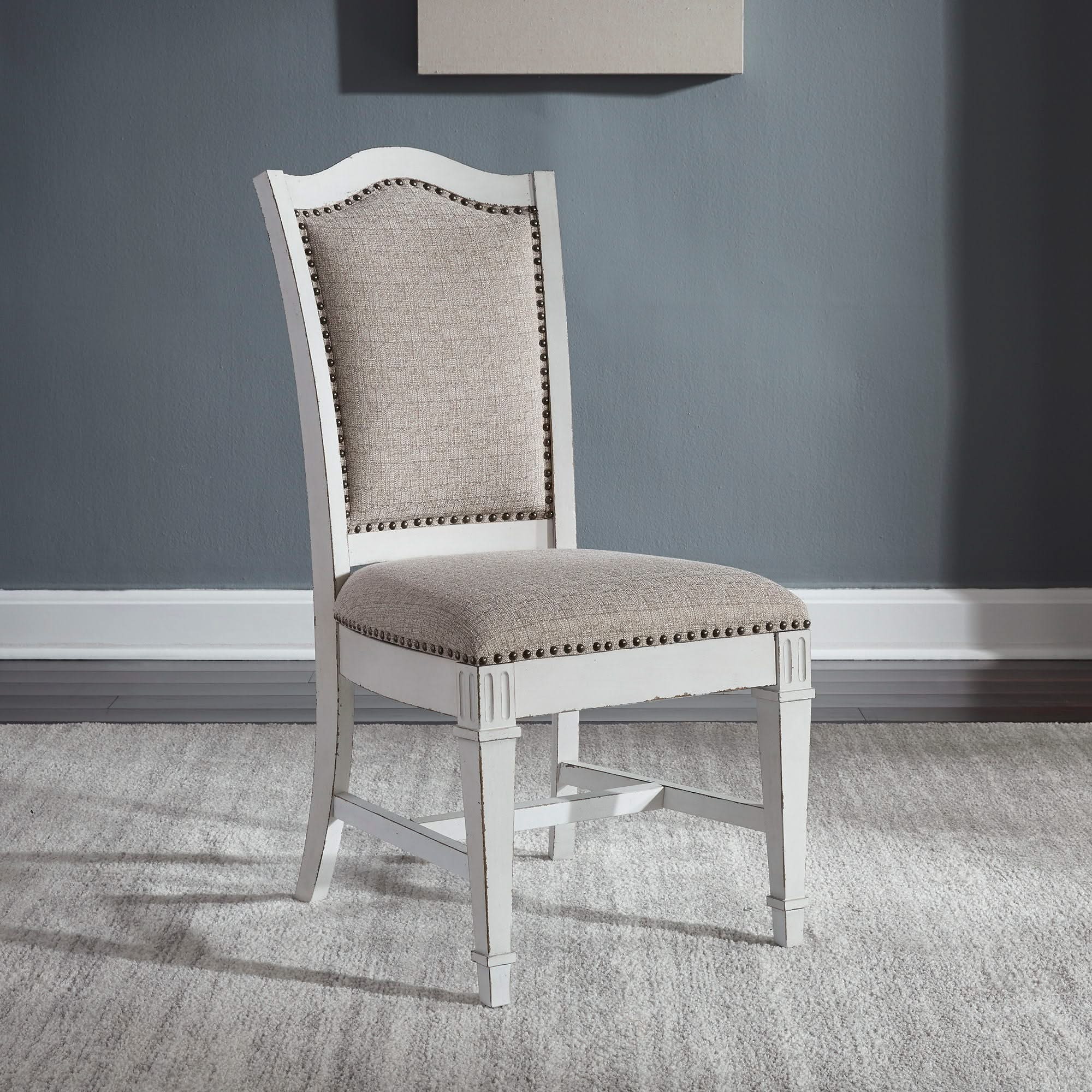 Abbey Park - Upholstered Side Chair - Antique White