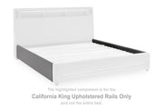 Verishaw - California King Upholstered Rails - Gray