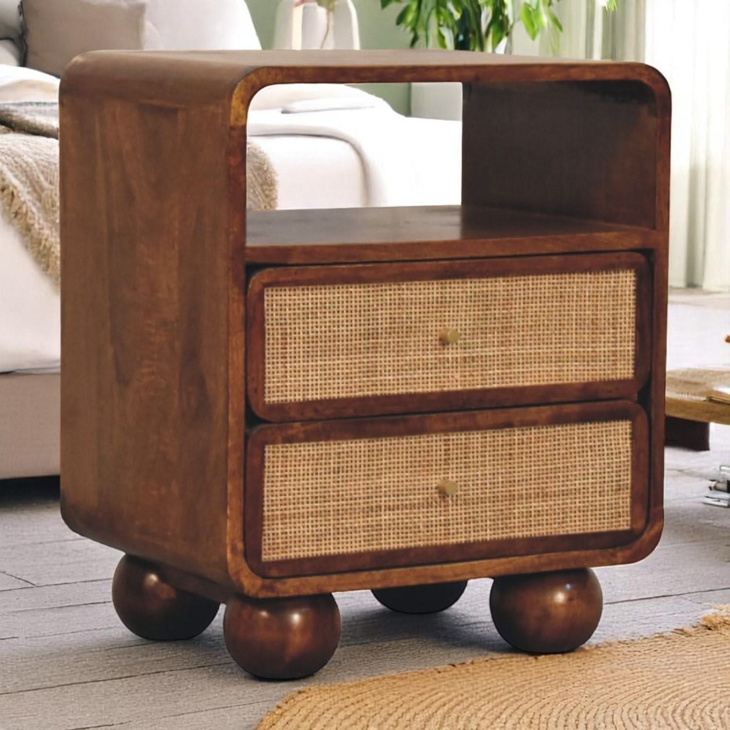 Larissa - 2 Drawer Nightstand - Brown