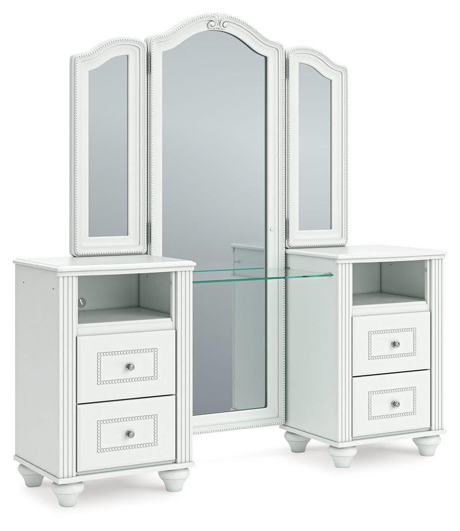 Kozlani - Vanity With Mirror - White