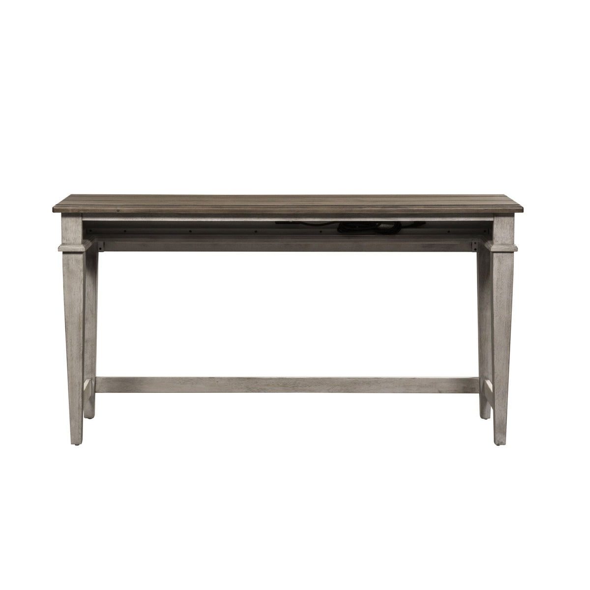 Heartland - Console Bar Table - Antique White / Tobacco Tops